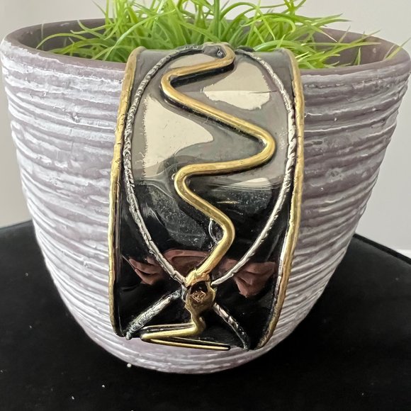 Handcrafted South African Metal Cuff Bracelet - Picture 1 of 4